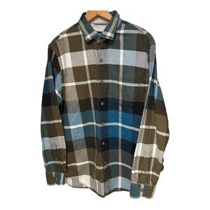 Tommy Bahama, Flannel Button Down Shirt, Mens Medium, Long Sleeve, 100% Cotton